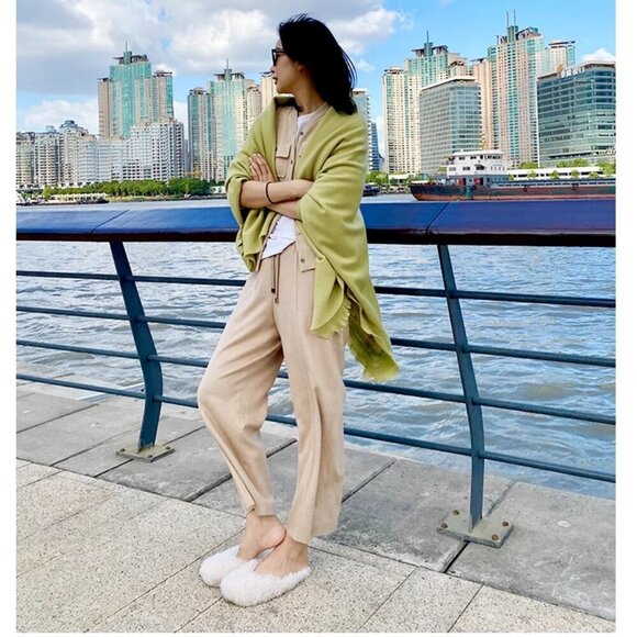 AmandaX “Impression of Summer” Silk-Wool Jacquard Large Scarf/Shawl Throw - Picture 14 of 16